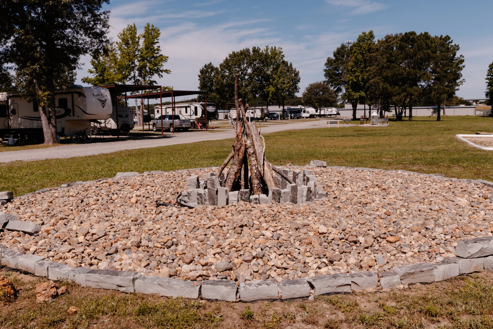 Community spot for a controlled campfire